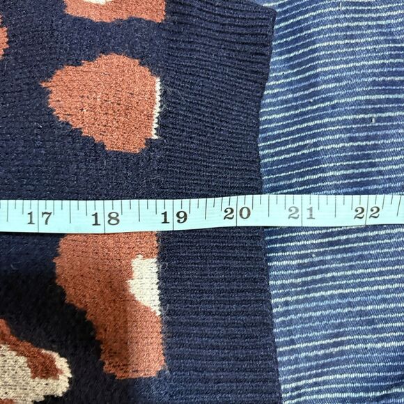 Dreamers Womens M Sweater Brown Black White Leopard Animal Print Boho Fall Cozy - Picture 6 of 7